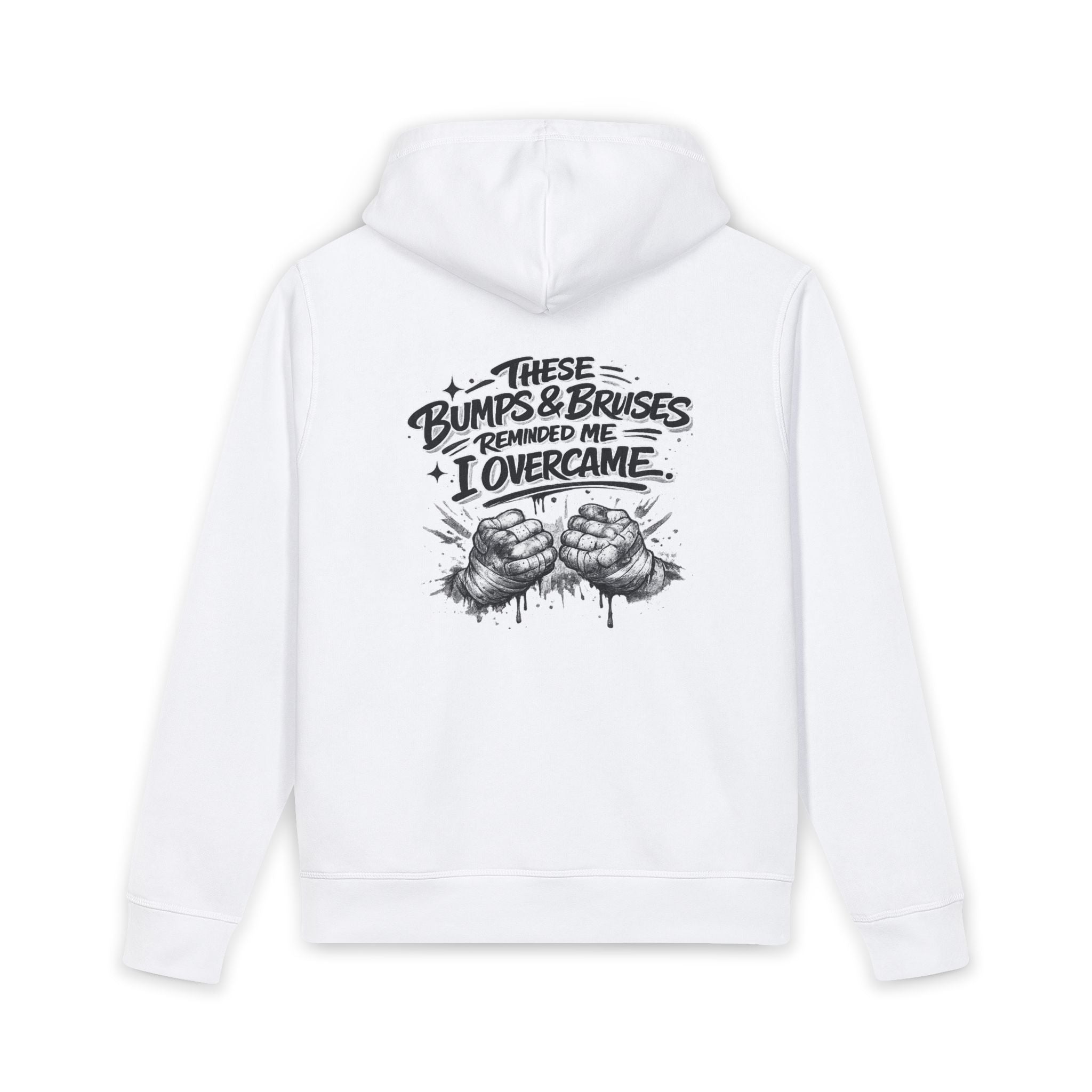 Overcomer Hoodie – “These Bumps & Bruises Reminded Me I Overcame” Back Graphic