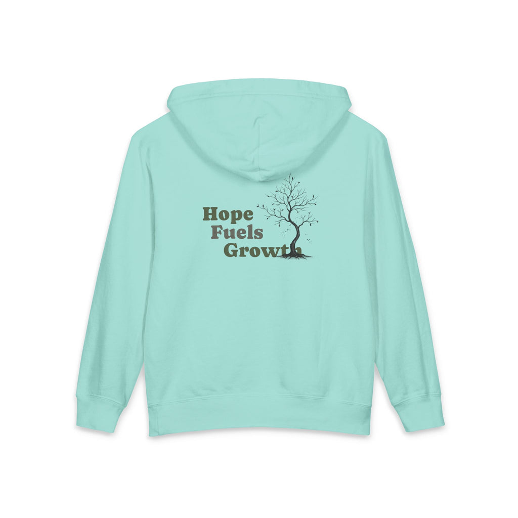 HOPE FUELS GROWTH Youth Hoodie — Inspirational Hope Meaning & Brand Mention