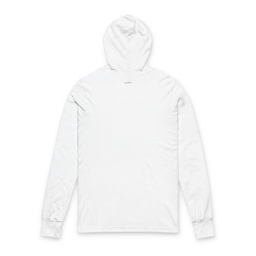 Hooded Long Sleeve Tee — "Bold by Nature, Built for More" Minimalist Outdoor Motivational Shirt